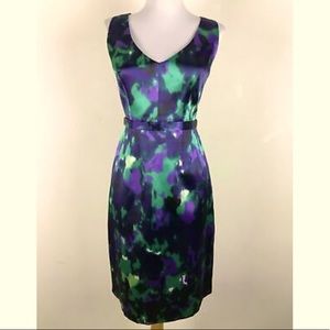Tahari Silk watercolor dress size 8P